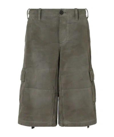 Fendi Green Cotton Shorts