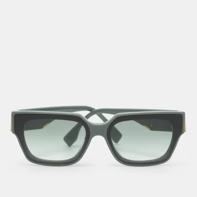 Pre-owned Fendi Green Fe400991 Square Sunglasses