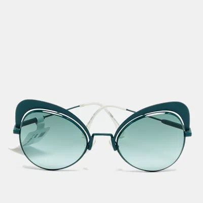 Pre-owned Fendi Green Gradient Ff 0247/s Eyeshine Butterfly Sunglasses