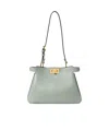 Fendi Green Peekaboo Shoulder Bag In Gray