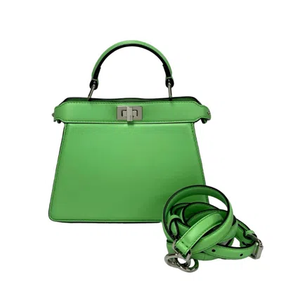 Pre-owned Fendi Green Leather Handbag Shoulder Bag ()