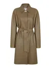 Fendi Leather Jacket In Wood