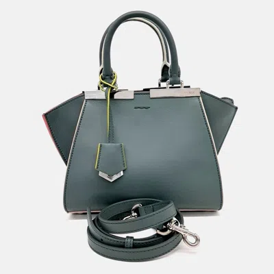 Pre-owned Fendi Green Leather Toijour Mini Bag