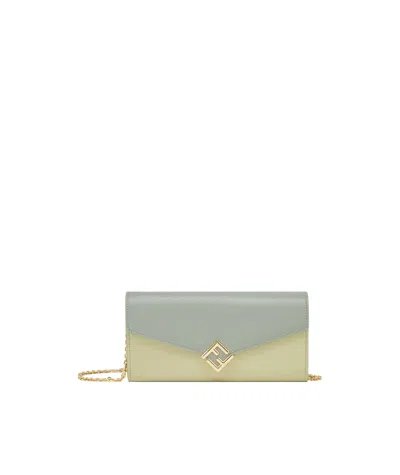Fendi Green Leather Wallet