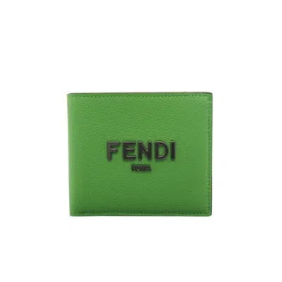 Pre-owned Fendi Green Leather Wallet (bi-fold) ()