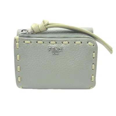 Pre-owned Fendi Green Leather Wallet (tri-fold) ()