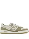 Fendi Leather Sneakers With Ff Lateral Logo In Green