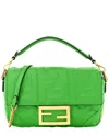 Fendi Green Nappa Leather Mini Baguette Nappa 19 (authentic Pre-loved)
