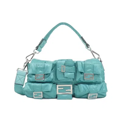 Pre-owned Fendi Green Nylon Shoulder Bag ()