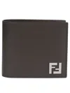 Fendi Ff-plaque Wallet In Olive
