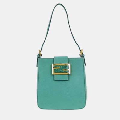 Pre-owned Fendi Green Pigskin Handbag