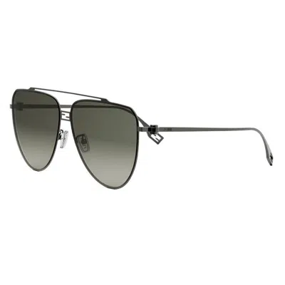 Fendi Green Pilot Ladies Sunglasses Fe40122u 14p 59 In Black