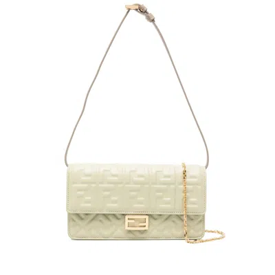 Fendi Green Satchels & Cross Body Bags Women