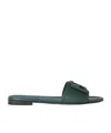Fendi Green Selleria Slides In Green