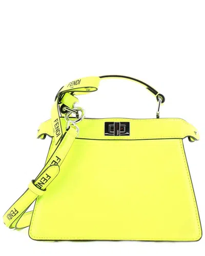 Pre-owned Fendi Green Sheep Leather X Marc Jacobs Peekaboo Iseeu Bag Petite (authentic  Pre-loved) In Yellow
