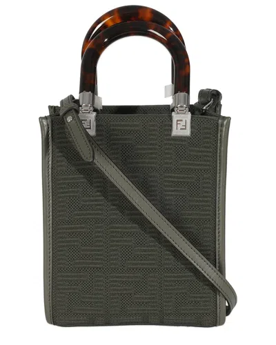 FENDI FENDI GREEN TECHNICAL FABRIC FF MINI SUNSHINE SHOPPER (AUTHENTIC PRE-LOVED)