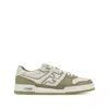 Fendi Leather Sneakers With Ff Lateral Logo In Green