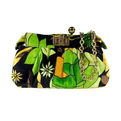 Pre-owned Fendi Green Velvet Shoulder Bag ()