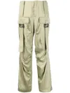 Fendi Green Viscose Trousers In Green