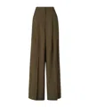 Fendi Green Wool And Mohair Pants In Green