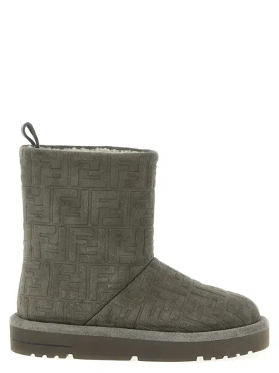 FENDI GREY ANKLE BOOTS