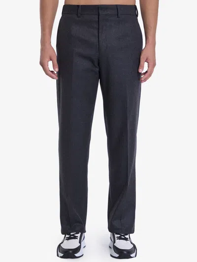 Fendi Grey Cashmere Trousers In Gray