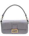 Fendi Grey Cotton Shoulder Bag Baguette (authentic Pre-loved) In Multi