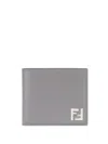 Fendi Ff Squared Wallet In Grey