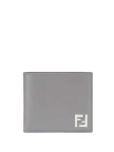 FENDI GREY FF SQUARED WALLET
