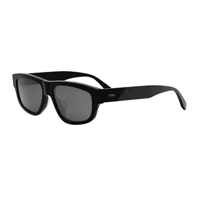 Fendi Grey Geometric Sunglasses Fe40157f 01a 57 In Black