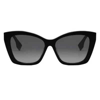 Fendi Grey Gradient Butterfly Ladies Sunglasses Fe40151f 01b 57 In Black