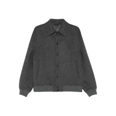 FENDI FENDI GREY JACKETS MEN