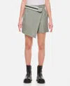 Shop Fendi Grey Kid Mohair Shorts In Dark Grey
