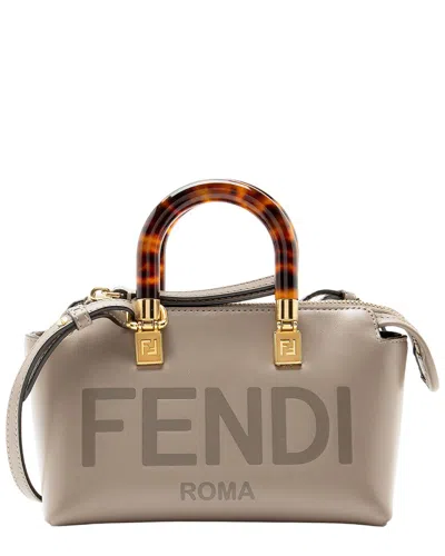 Fendi Grey Leather, Plexiglass By The Way Mini Boston Bag (authentic Pre-  Loved) In Multi