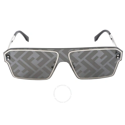 Fendi Grey Logo Shield Unisex Sunglasses Fe40028u 16g 00