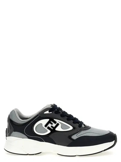 Fendi Grey Low Top Sneakers