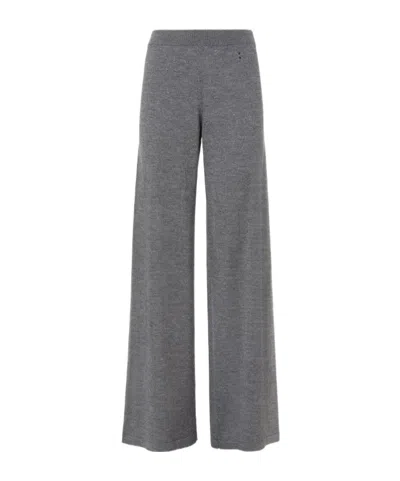 Fendi Grey Melange Cashmere Trousers In Gray