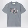 Fendi Grey Melange Cotton T-shirt Women In Green