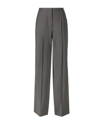Fendi Grey Mohair Fabric Trousers In Gray