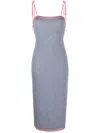 Fendi Grey Monogram Midi Dress In Grey