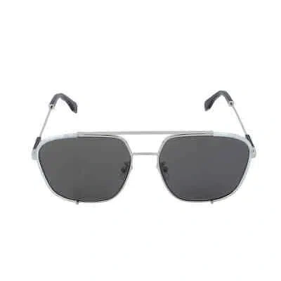 Pre-owned Fendi Grey Navigator Men's Sunglasses Fe40059u 16a 57 Fe40059u 16a 57 In Gray