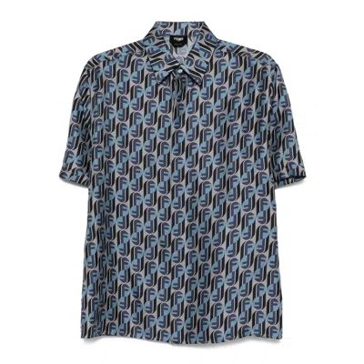 FENDI FENDI GREY SHIRTS MEN
