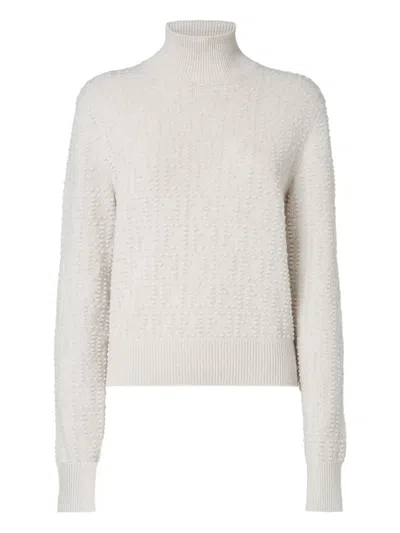 Fendi Grey Wool Cashmere Sweater Remove In Gold