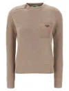 Fendi Wool Sweater Sweaters And Cardigans In Grey