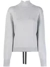 Fendi Mirror Turtleneck Sweater In Grey
