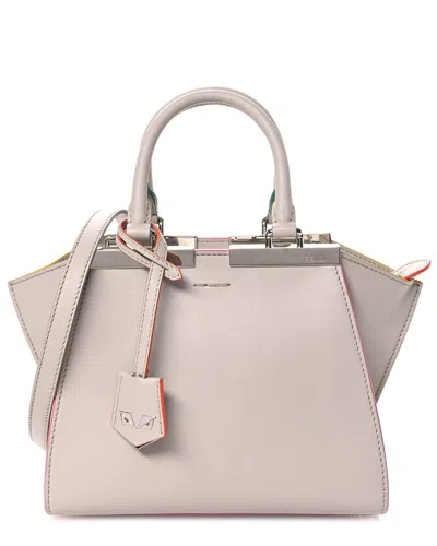 Fendi 3jours Mini Leather Tote In Neutral