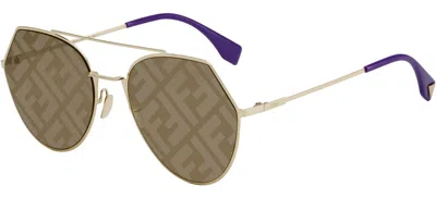 Pre-owned Fendi Gucci Gg1422s Black/grey (001) Sunglasses In Brown