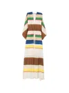Fendi Striped Draped Jumpsuit In Multi