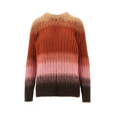 Fendi Hair-blend Knitted Sweater In Multi