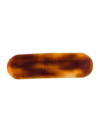 Pre-owned Fendi Hair Clip In Brown